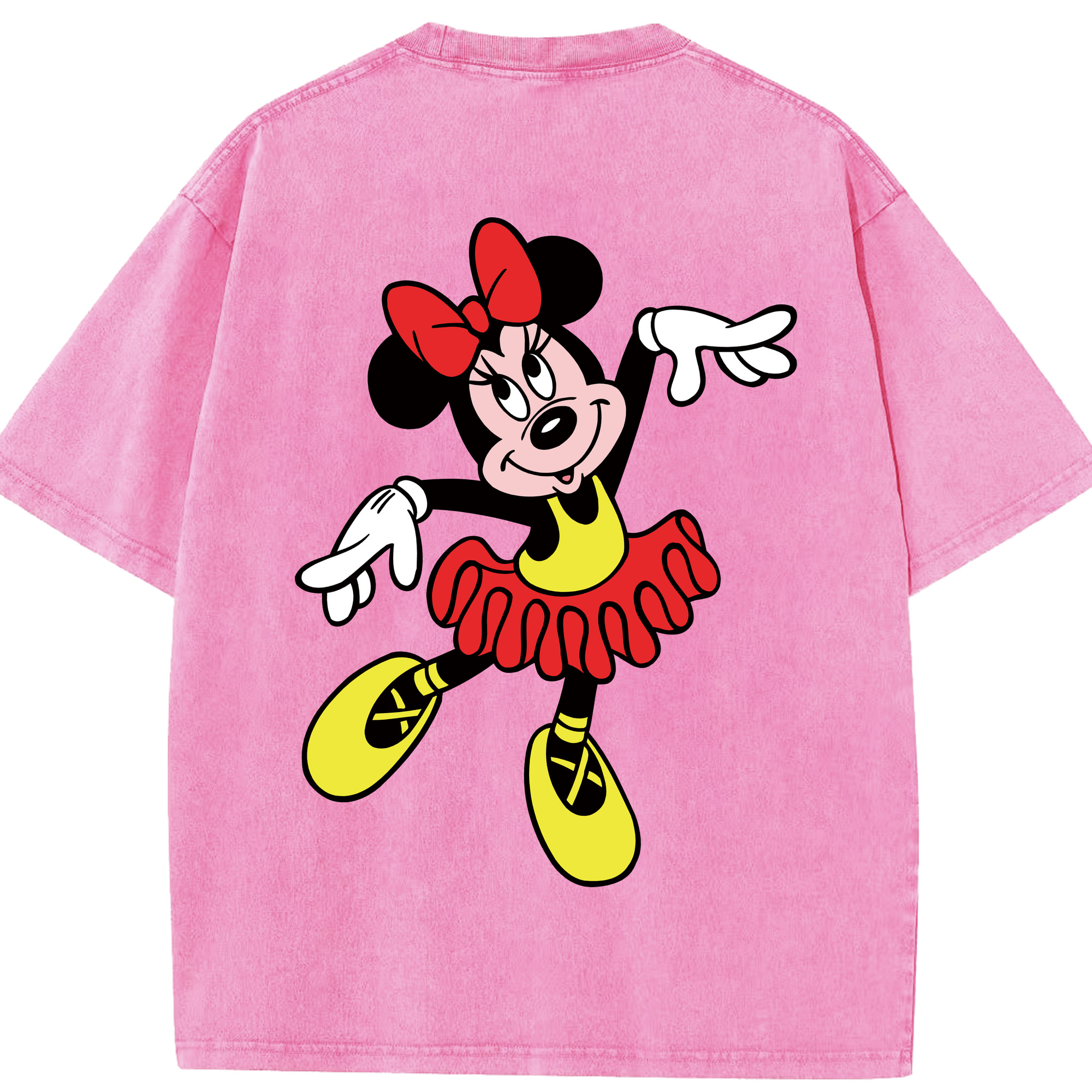 （画像用） ミッキーマウス Mickey Mouse 綿100% ヴィンテージ風 半袖Tシャツ（背面プリント）